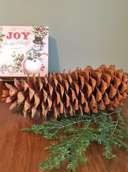 large sugar pine cones for Christmas decor